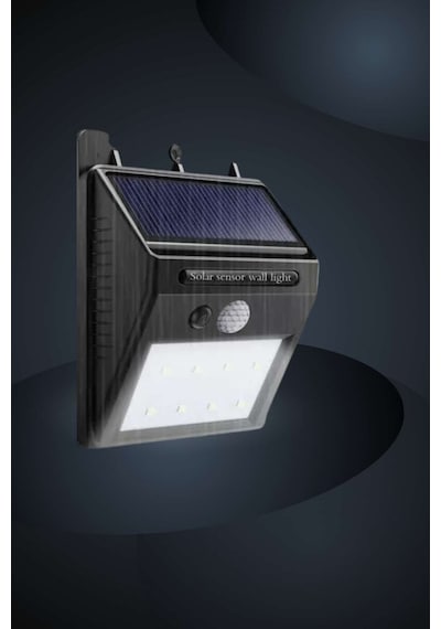 Bahçe Aydınlatma Sensörlü Güneş Enerjili Duvar Lambası 40 Led Işık Çr
