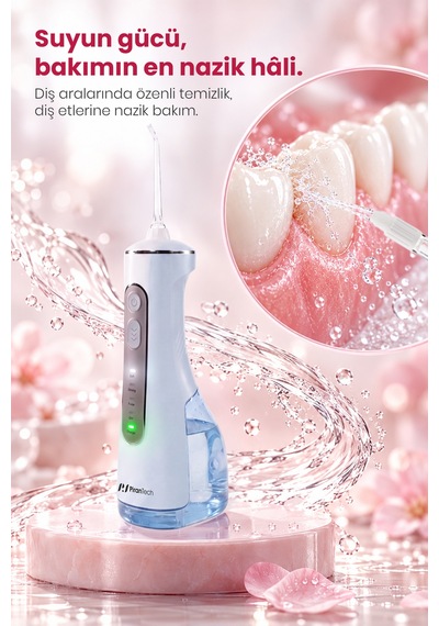 Aquadent Sensitive Ağız Duşu 4 Modlu 4 Başlıklı Type-c Şarjlı Ipx7 40-130 Psı