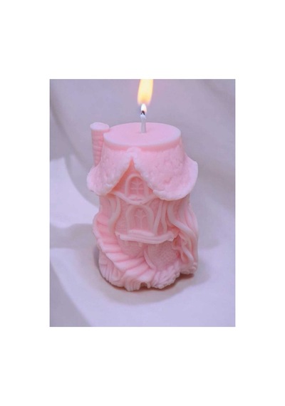 Loa Candle Co Masalsı Ev Formlu El Yapımı Soya Mum 140gr Gri - 720202033 Gri