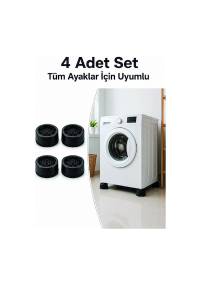 Kaymaz Tabanlı 4 Adet Makine Ayak Yükseltici Sarı