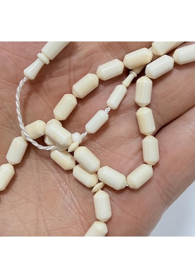 Kesme Fildişi Tesbih 8,85 Gram - Koleksiyonluk Fil Dişi Tespih F051