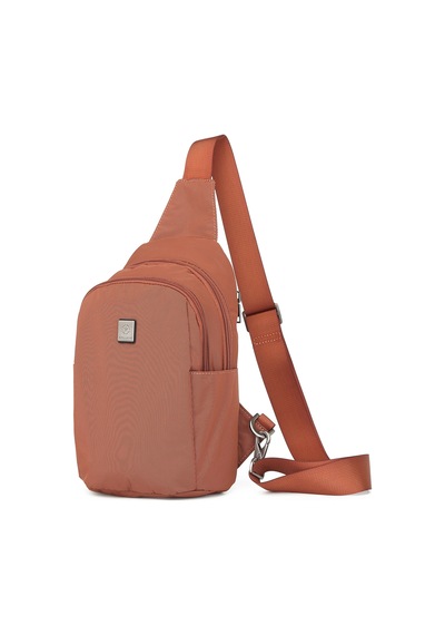 Smart Unisex Body Bag Tasarım Vücut Sırt Ve Göğüs Çantası Ayarlanabilir Askılı Kiremit Kiremit