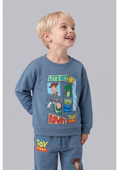 Defacto Toy Story Lisanslı Baskılı Uzun Kollu Üst Lastikli Paça Alt 2li Takım Erkek Bebek I3539a526wnbe739 Mavi-be739