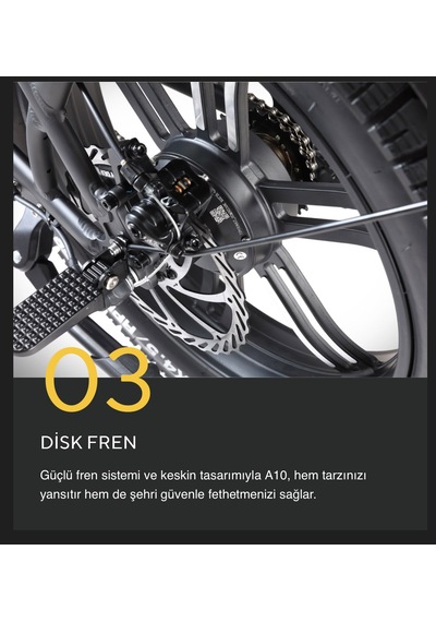 Ape Ryder A10 Elektirkli Bisiklet Gri