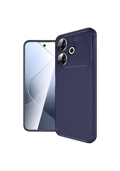 Xiaomi Redmi 13 4g Kılıf Karbon Silikon Case Kapak Lacivert
