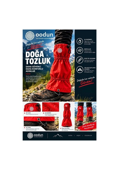 Oodun Terrax Outdoor Kırmızı Tozluk