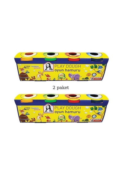 Monalisa 4 Lü Oyun Hamuru 2 Paket 4x480 Gr Su Bazlı