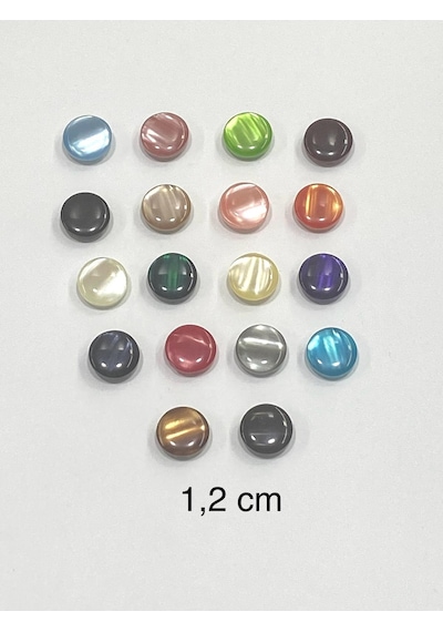 Bluz Düğmesi/ Sedefli Bluz Düğmesi / 1,2 Cm / 10 Adet / 2882 / - Gri