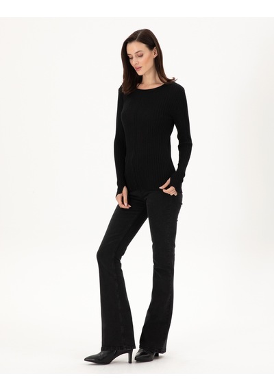 Pierre Cardin Kadın Siyah Kazak /triko 50290558-vr046 Siyah