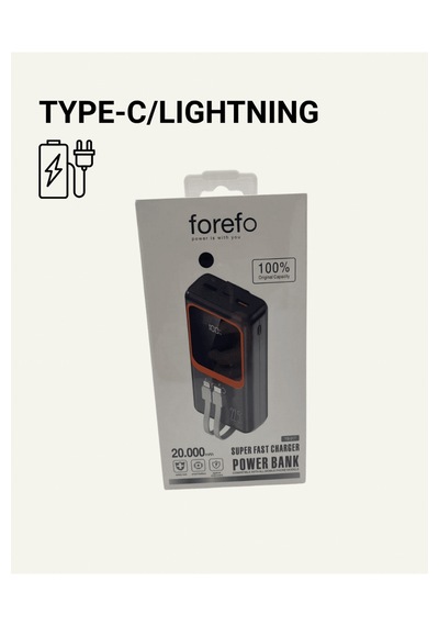 20000 Mah Taşınabilir Powerbank Çok Kablolu, Hızlı Şarj Destekli 22.5w Sarı