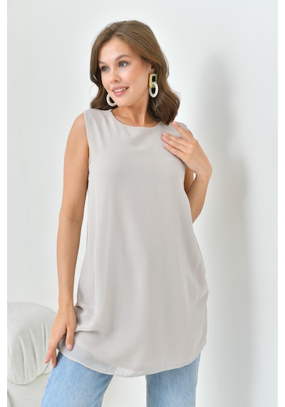 Ftz Women Kadın Kısa Tunik Beige 30836-beige Bej