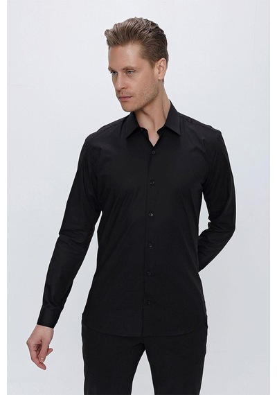 Efor Gk 665 Slim Fit Siyah Klasik Gömlek Siyah Efor Gk 665 Slim Fit Siyah Klasik Gömlek Siyah