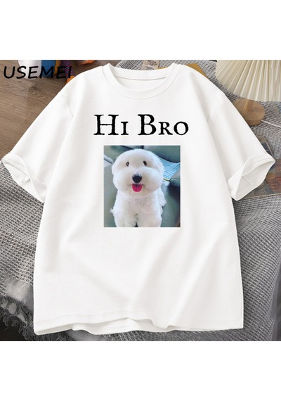 Flood Of Style Merhaba Bro Köpek Yavru T-shirt Tee Rahat Y2k Komik Meme Waitimgoated T Erkekler Kadın Beyaz Flood Of Style Merhaba Bro Köpek Yavru T-shirt Tee Rahat Y2k Komik Meme Waitimgoated T Erkekler Kadın Beyaz