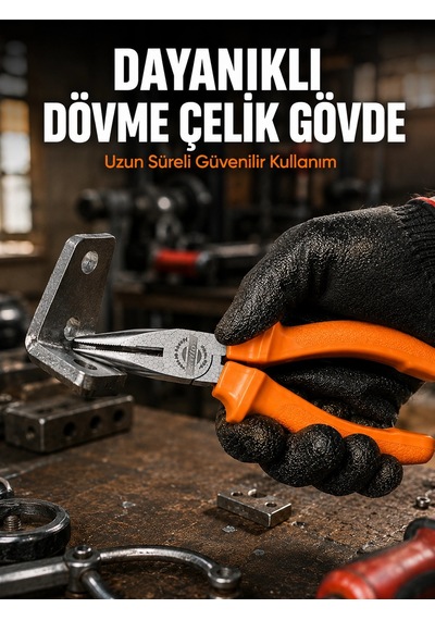 Mey İthalat Uzun Çene Tasarımlı Dövme Çelik Kargaburun Hassas Kavrama Performansı