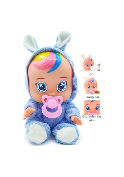 Global Toys Mavi Tulumlu Göz Yaşı Döken Ve Konuşan Et Bebek Konuş