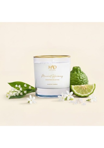 Mad Mineral Harmony 200 Ml Kokulu Mum Deniz Notaları, Bergamot, Amber & Misk İle Ferah Ve Dengeli Atmosfer 50 x 22