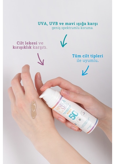 Minela Care Hydrating Mineral Filtreli Renkli Yüz Güneş Kremi SPF50 70 G