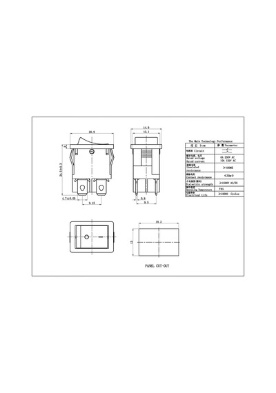 Ic-122 Mini Işıksız Anahtar On-off 4p