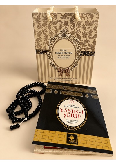 Bilenler Yasin Kitabı Tesbih Hediyelik İsimli Qr Kodlu Sesli Dinleme Özellikli Çanta Boy Yasin 13 17