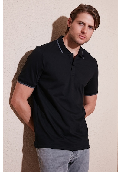 Buratti Pamuklu Regular Fit Erkek Polo Yaka T Shirt 5902063 Siyah