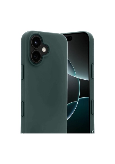 Apple İphone Uyumlu 17 First Silikon - Koyu Yeşil Renk