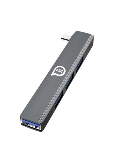 Piili 4'ü 1 Arada Usb 2.0 Çoğaltıcı Adaptör Jt Hub109 Dönüştürücü Gri