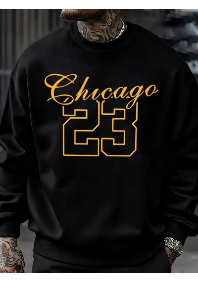 Startmore Startmorechicago Number 23 Jersey Prints Sweatshirt Man Fashion Soft Pullovers Autumn Casual Sportswea Siyah
