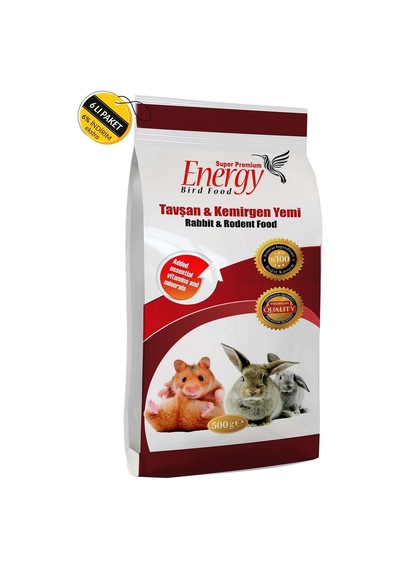 Energy Tavşan & Kemirgen Yemi 6 x 500 G