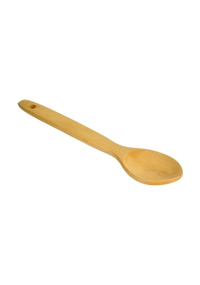 23 Cm Doğal Ahşap Yemek Kaşığı Tahta Pişirme Karıştırma Servis Kaşığı Mutfak Gereci Asma Delikli Tip