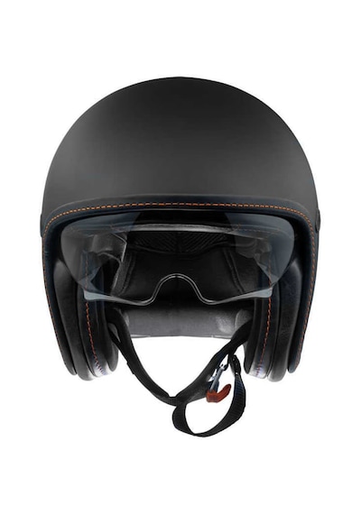 Premier Vintage Platinum Edition Kask Mat Siyah - Turuncu