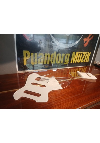 Elektro Gitar Pickguard Şeffaf 12 Delik H/s/s Özel Tasarım Şeffaf Strat Ön/arka
