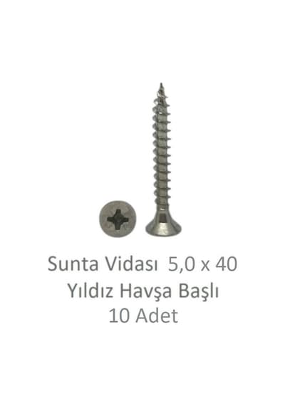 Adilon Sunta Vidası 5.0 x 040 10'Lu