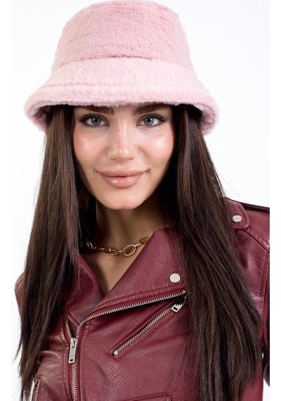 Ladycolor Şapka Yumuşak Dokulu Bucket Pembe Şapka Pembe