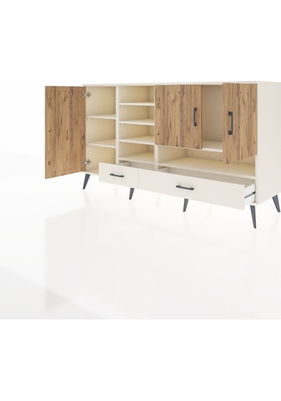 Kronos Konsol 8 Raflı 2 Çekmeceli 3 Kapaklı 176x59x99 Aytaşı-çam/aytaşı Atlas Çam/aytası - Aytası