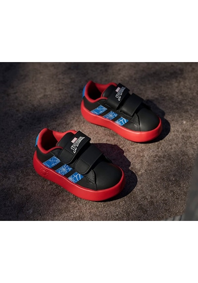 Adidas Grand Court Spider-man Cf I Bebek Günlük Ayakkabı Jq7828 Siyah Siyah