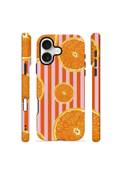 Apple iPhone Uyumlu 17 Vorian Çift Katmanlı Magsafe Kılıf Sunset Orange Grove