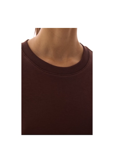 Penti Kahverengi Dikiş Detaylı Bisiklet Yaka Pamuklu Sweatshirt