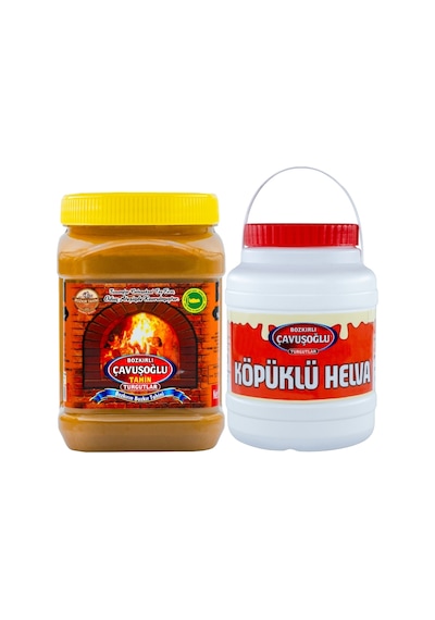 Bozkırlı Çavuşoğlu Kepekli Bozkır Tahini 930 G + Köpüklü Helva 930 G