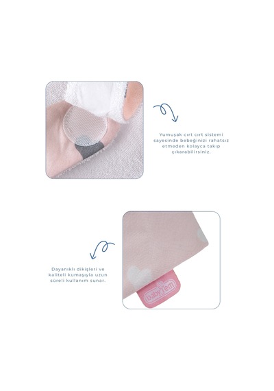 Babyjem Yenidoğan Fular Mama Önlüğü 515 Pembe