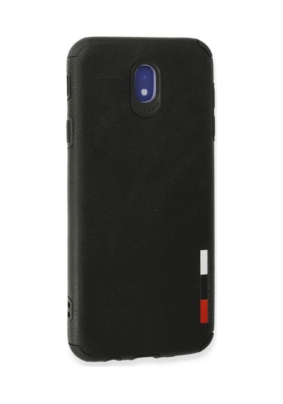 Samsung Samsung Uyumlu Galaxy J7 Pro / J730 Kılıf Loop Deri Silikon - Siyah
