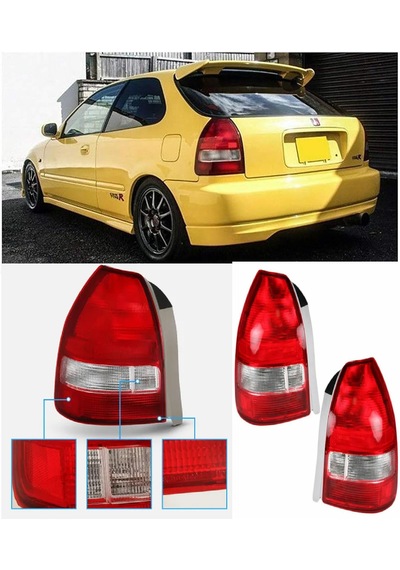 Honda Civic 1999-2000-2001 H.b Kırmızı Beyaz Ledsiz Arka Stop