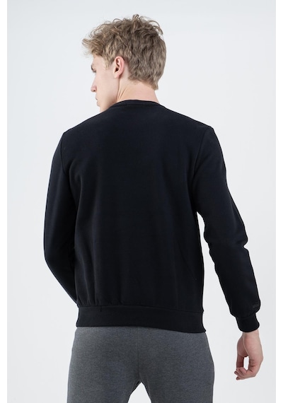Maraton Sportswear Regular Erkek Bisiklet Yaka Takma Kol Basic Lacivert Sweatshirt 21796-lacivert