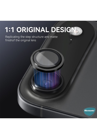Microsonic Apple Uyumlu iPhone 17 Air Tekli Kamera Lens Koruma Camı Gümüş