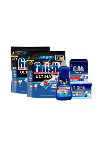 Finish Ultimate Bulaşık Makinesi Deterjanı Kapsül Tablet 170 Adet (85 x 2) + Temizlik Ve Bakım Seti