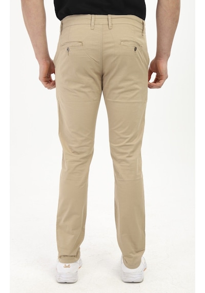 Tom Free Store Erkek Likralı Esnek Yumuşak Dokulu Pamuklu Chino Pantolon Bej