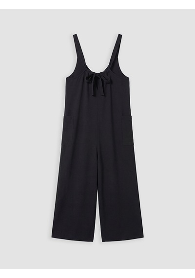 Lcw Comfort Siyah V Yaka Askılı Kadın Tulum