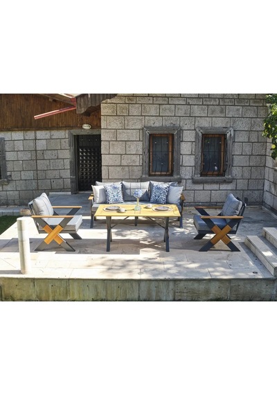Lotus Bahçe Balkon Oturma Grubu Antrasit Lotus Bahçe Balkon Oturma Grubu Antrasit