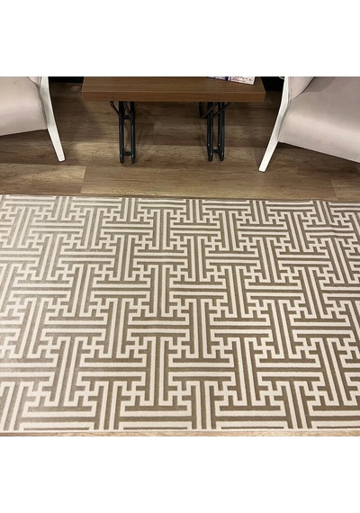 Hoom Rugs Aria 1128 Vizon Pamuk Tabanlı Modern Halı Vizon