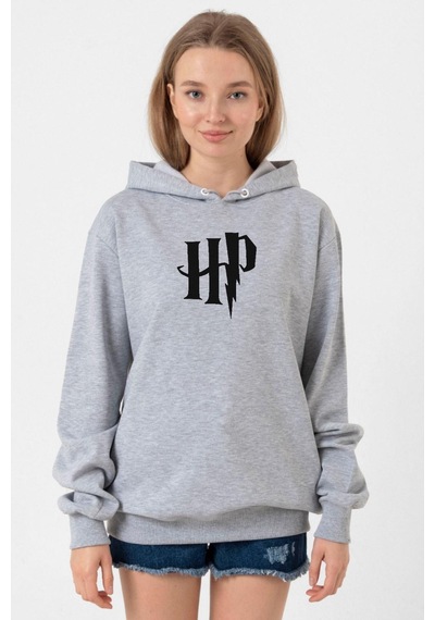 Hp Logo Grimelanj Kadın 3ip Kapşonlu Sweatshirt 001