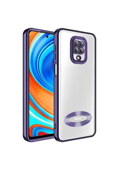 Xiaomi Redmi Note 9s / Note 9 Pro Darbeye Dayanıklı Kamera Korumalı Silikon Kılıf Mor